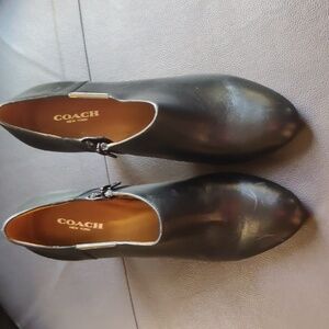 Coach Black Seneca Leather Boots sz 7.5